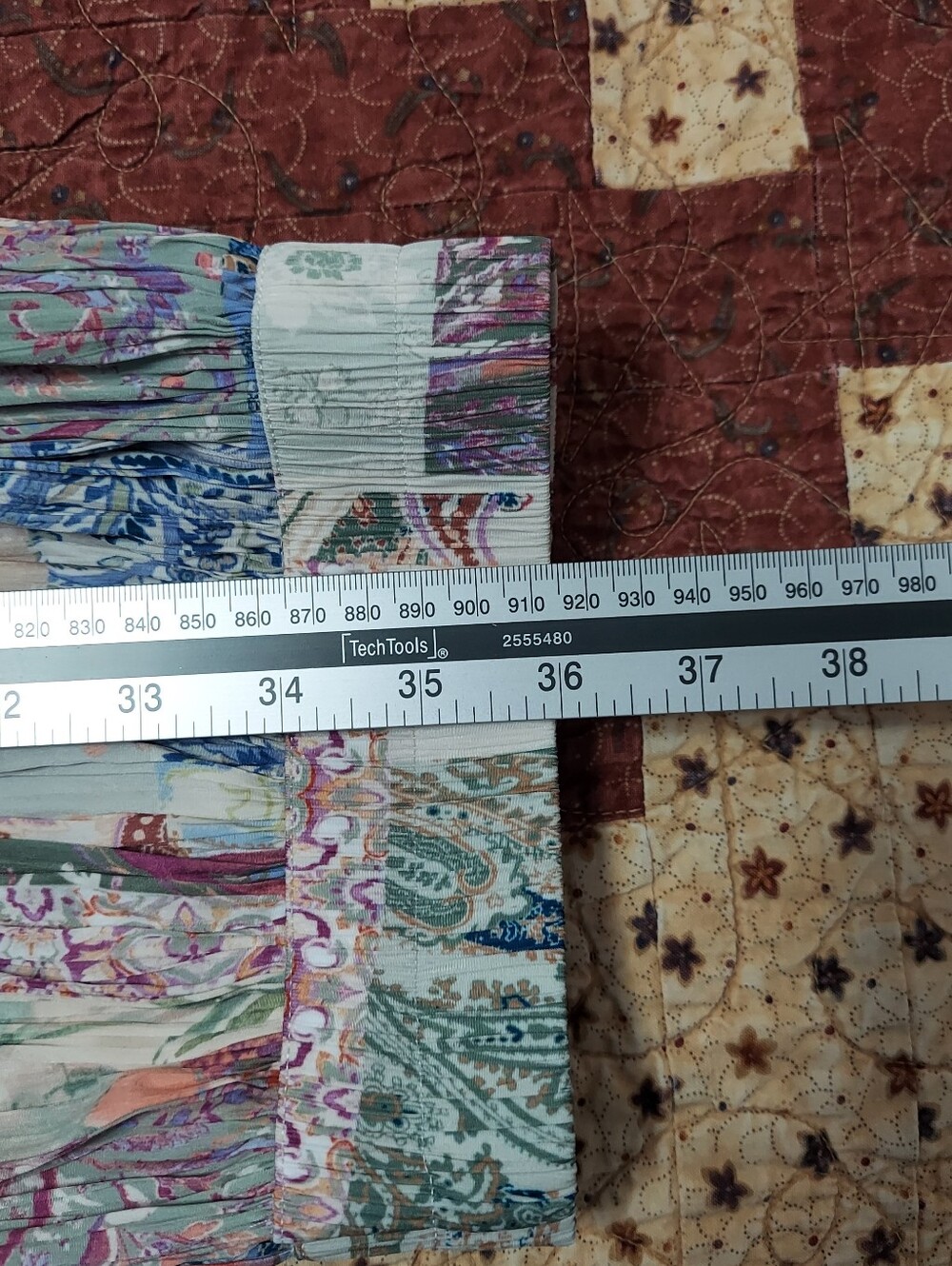 NWT Chico's Floral Paisley Maxi Skirt Size 1 - Picture 7 of 7